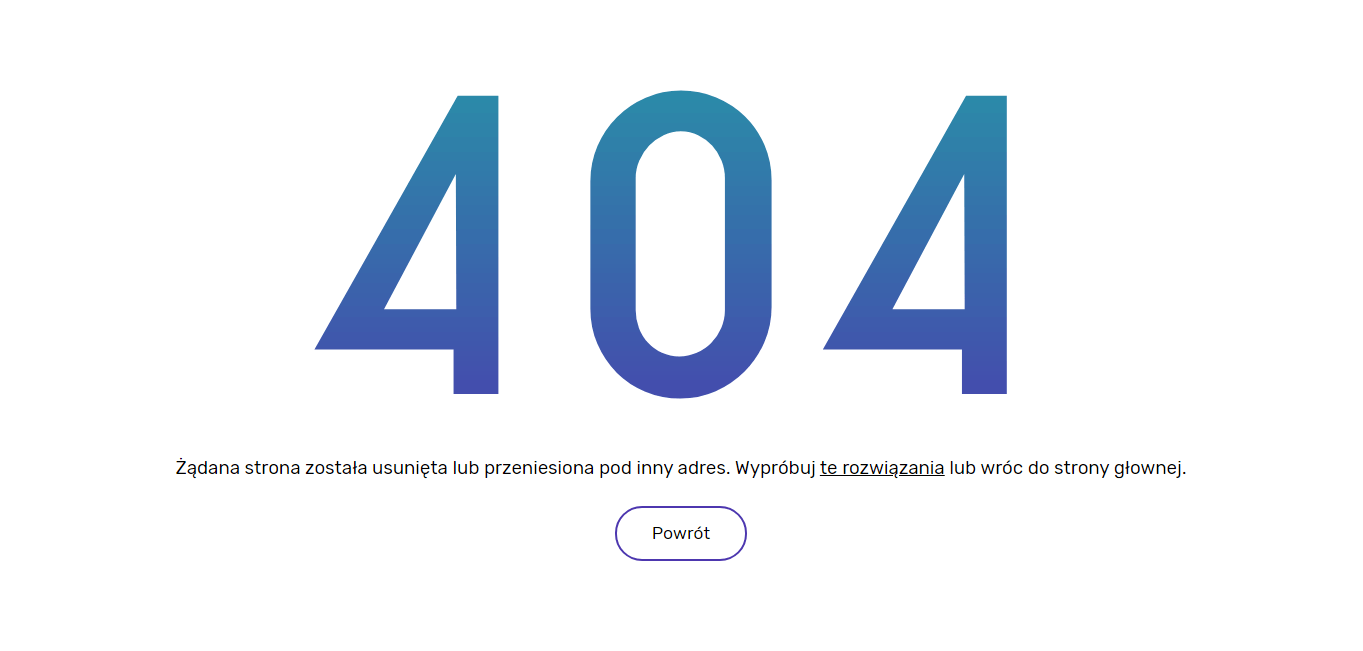 Moja własna strona błedu 404